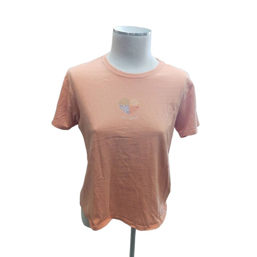 Life is good orange Cottagecore tee